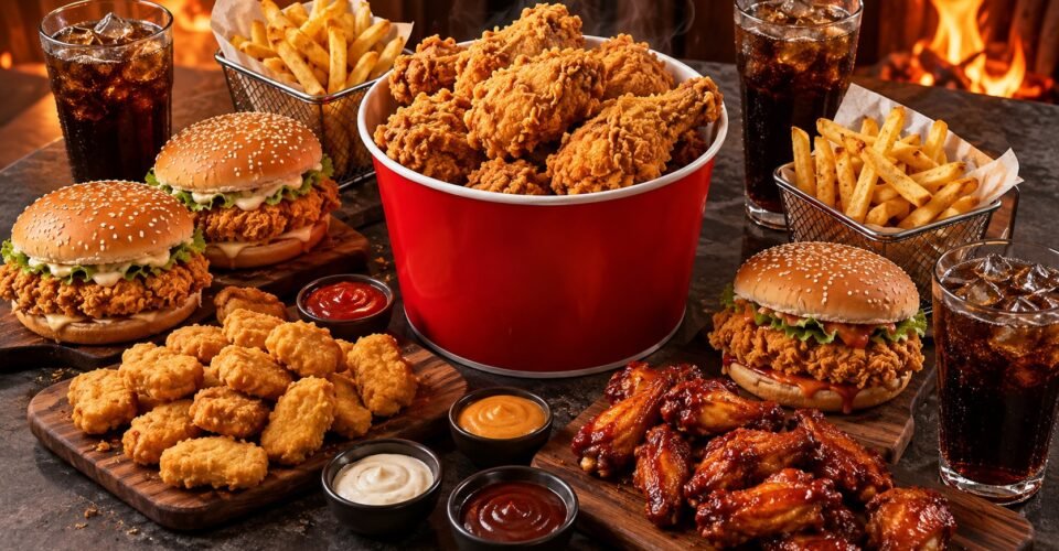 home_family_bucket_fast_food_spread